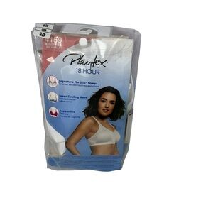 Playtex 18 Hour Sports Bra Active Lifestyle Wirefree White #4159 42B